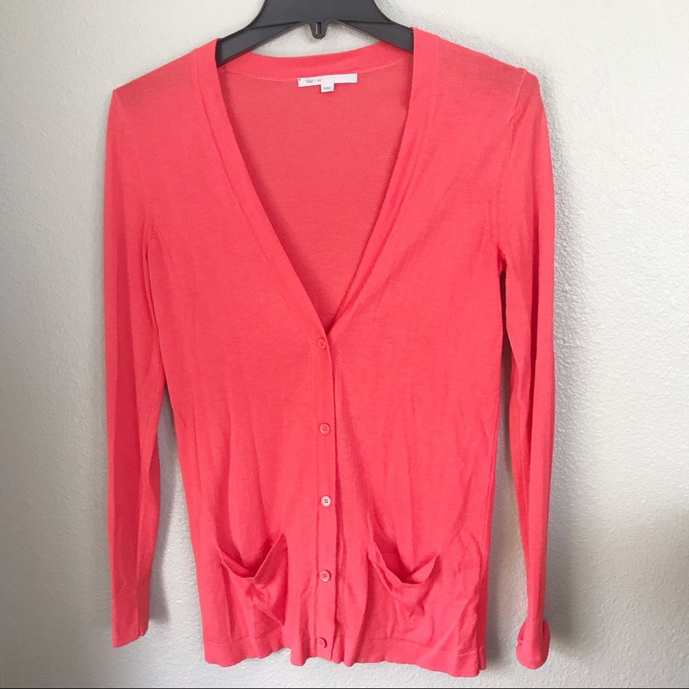 GAP Long Coral Cardigan